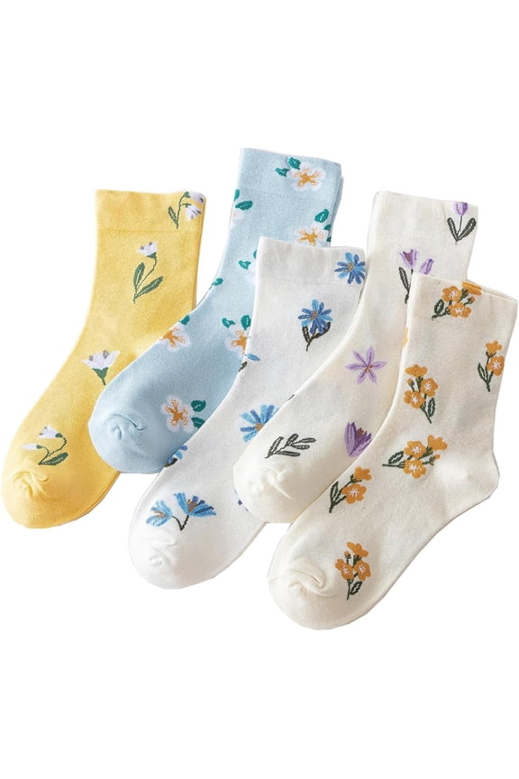 PTSPLLMY Sox Womens Funny Crew Socks Girls Cute Patterned Dress Socks Cotton Funky High Ankle Socks Athletic Mid-calf Socks