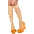 thumbnail image 1 of CHUNTIAN Sox Womens Girls Cute Fishnet Knee High Socks Colorful Hollow Out Sheer Mesh Slouch Socks Sexy Lace Knee Highs Gifts, 1 of 7