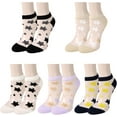 thumbnail image 1 of CHUNTIAN Sox Womens Girls Sheer Lace Ankle Socks UltraThin Transparent Mesh Low Cut Socks Nylon Fishnet Short No Show Liner, 1 of 8