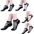 thumbnail image 1 of CHUNTIAN Sox Womens Girls Sheer Lace Ankle Socks UltraThin Transparent Mesh Low Cut Socks Nylon Fishnet Short No Show Liner, 1 of 8