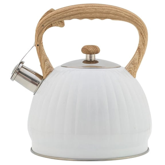 CHUNTIAN Stainless Steel Boil Water Kettle Green Pumpkin Bakelite Handle Half Ball 3L Whistle Induction Cooker Household Kitchen Supplies