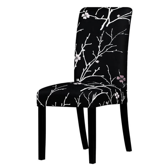 CHUNTIAN Stretch Black And White Chair Cover Universal Size Elastic Chair Covers Slipcovers Removable Dining Seat Covers Banquet Hotel