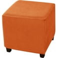 thumbnail image 1 of CHUNTIAN Stretch Ottoman Covers, Soft Square Ottoman Slipcover Jacquard Storage Stool Cover Footstool Slipcover for Living Room Furniture Protector (Navy), 1 of 5