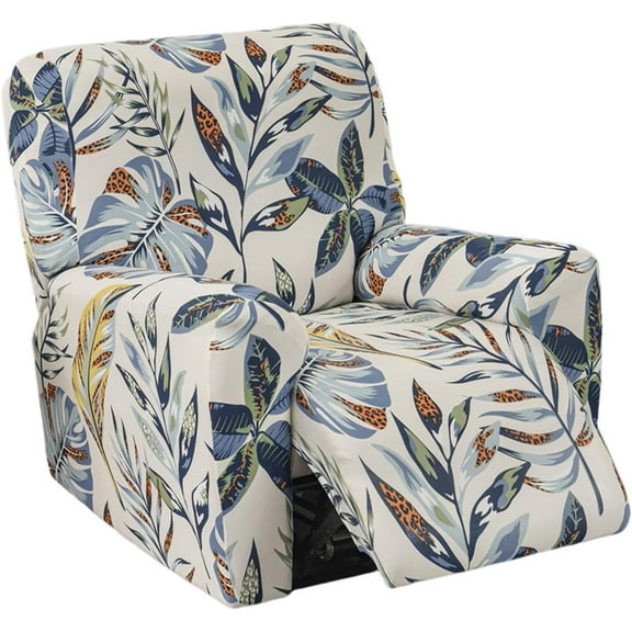 CHUNTIAN Stretch Recliner Slipcovers Printed Sofa Cover 4-Piece Fallon Collection Slipcover Lazy Boy Chair Covers Furniture Protector Recliner Chair Cover with Storage Pocket for Living Room, A2