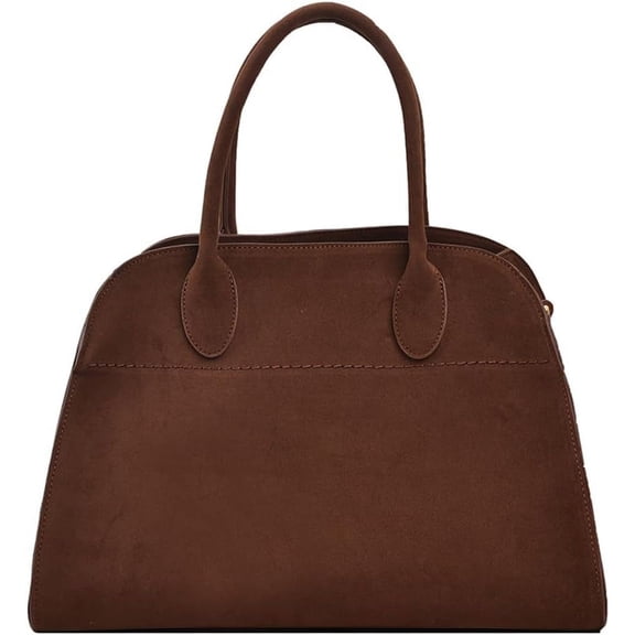 PTSPLLMY Suede Tote Bag for Women Casual Work Tote Top-handle Satchel Bag Suede Leather Hobo Bag Vintage Crossbody Shoulder Bag
