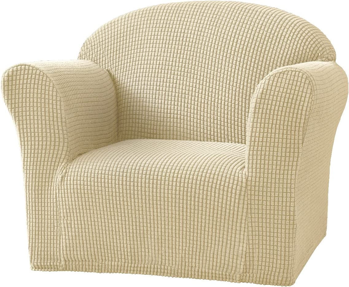 CHUNTIAN Toddler Chair Covers Kids Arm Chair Covers Stretch Kids Armchair Covers Jacquard Toddler Couch Cover Soft Mini Sofa Covers for Kids Fold Out Sofa Home Protection Cover,11