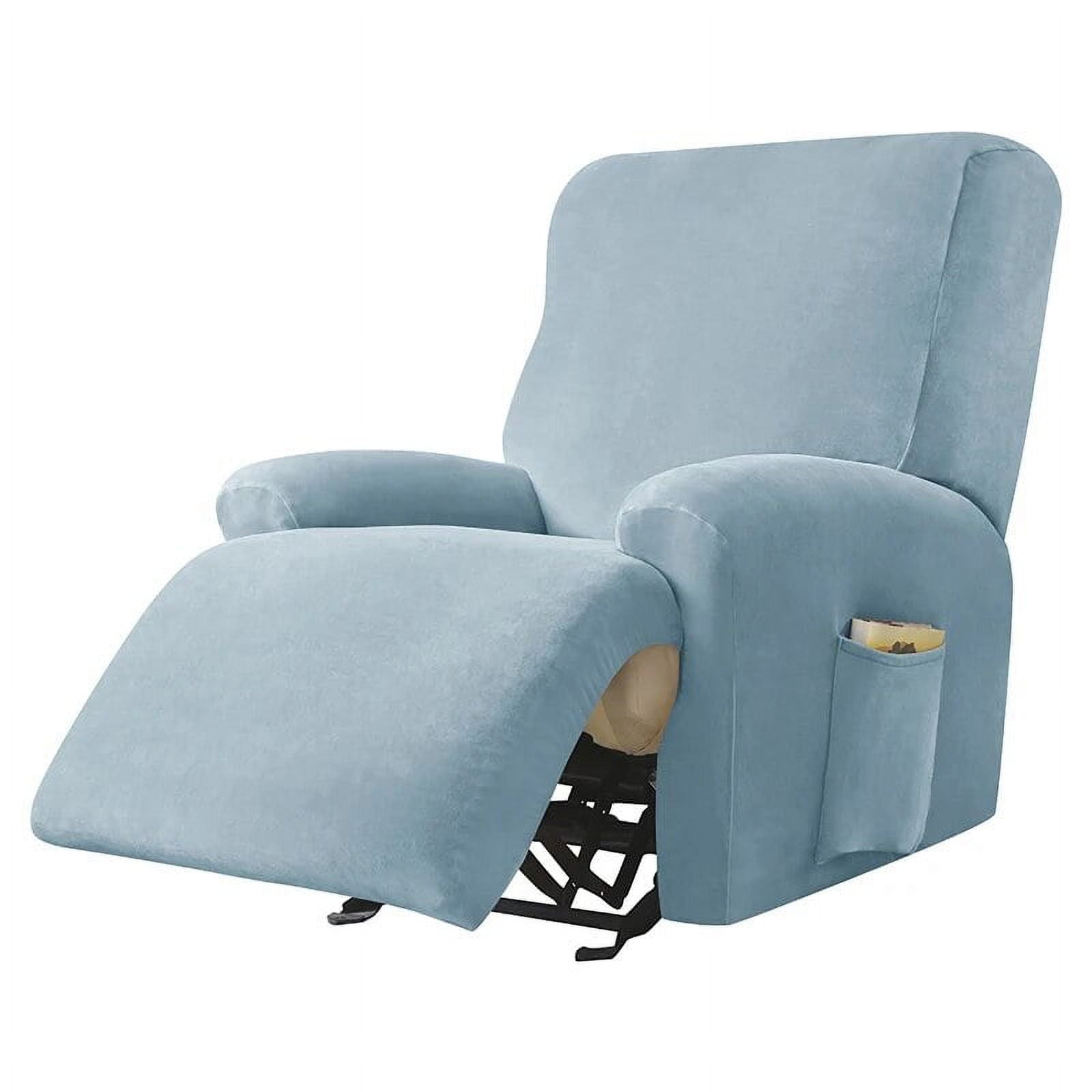 CHUNTIAN Velvet Recliner Sofa Cover Elastic Armchair Chair Covers Lazy Boy Relax Reclining Sofa Seat Cover For Living Room 1/2/3/4 Seats