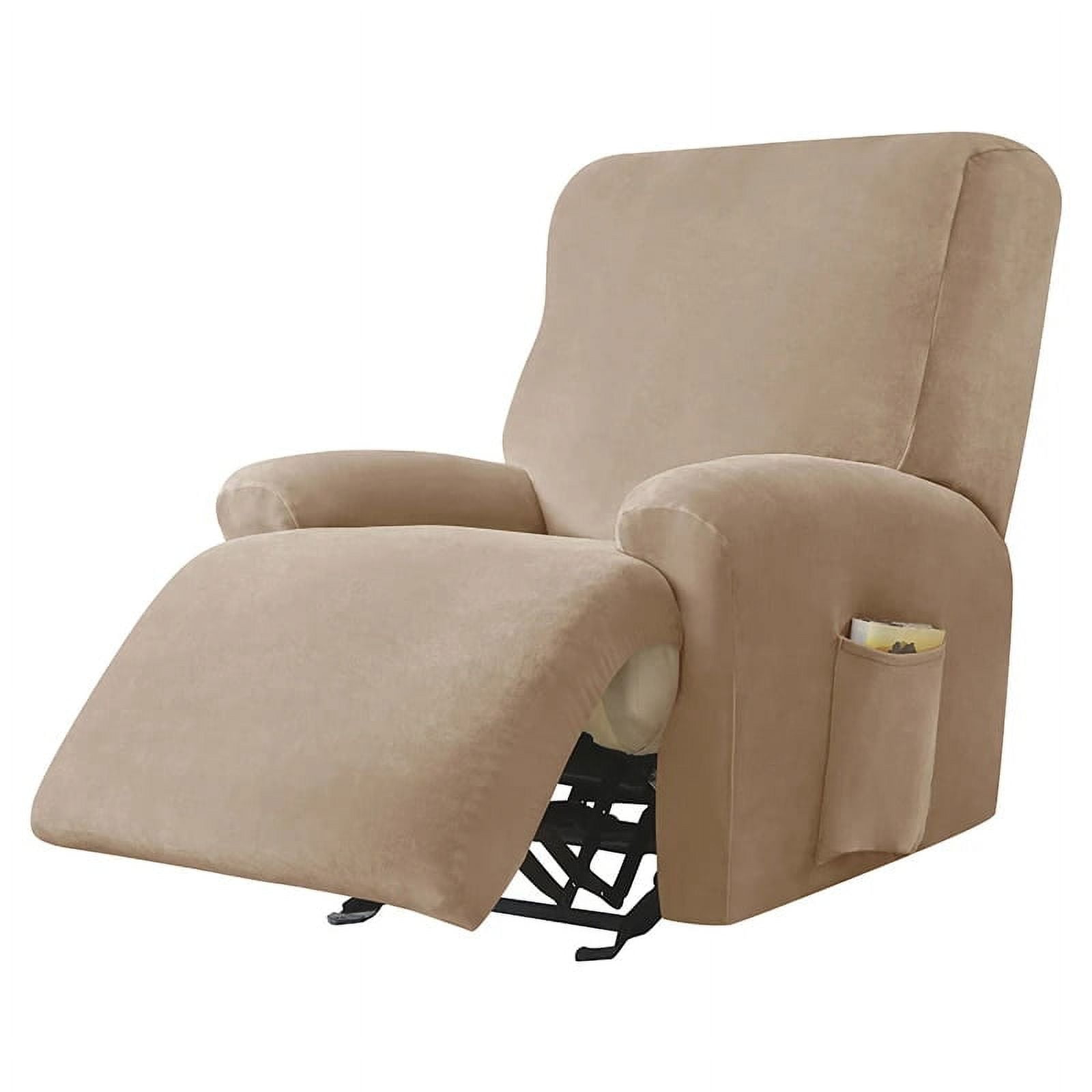 CHUNTIAN Velvet Recliner Sofa Cover Elastic Armchair Chair Covers Lazy Boy Relax Reclining Sofa Seat Cover For Living Room 1/2/3/4 Seats