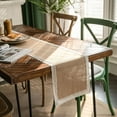 thumbnail image 1 of CHUNTIAN Vintage Farmhouse Natural Burlap Table Runner with Jute Lace Tabletop Hallway Boho Decor for Wedding Parties Everyday Decor, 1 of 6