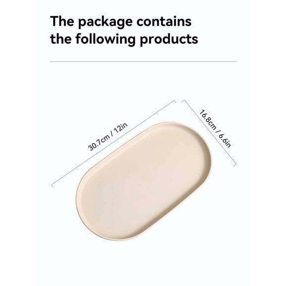 CHUNTIAN WORTHBUY Multifunctional Oval Plastic Serving Tray Microwaveable Snack Fruit Dessert Plate For Party Kitchen Dinner Plate