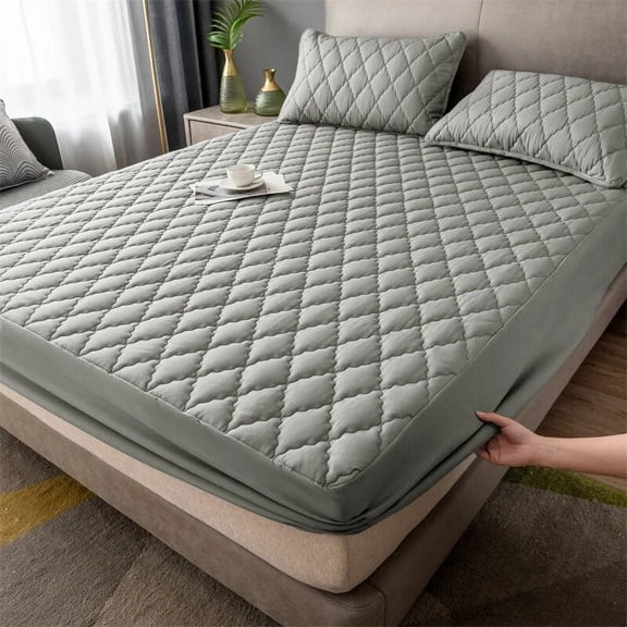 CHUNTIAN Waterproof Mattress Pad Protector Thickened Cotton Double Elastic Fitted Sheet Bed Covers Anti-slip Pad for Bed 160x200 180x200