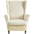 thumbnail image 1 of CHUNTIAN Wing Chair Slipcovers Printed Wingback Chair Covers 2 Pieces Wingback Armchair Slipcover Stretch Chair Slip Covers Washable Armchair Protector Cover for Living Room and Bedroom, 1 of 5