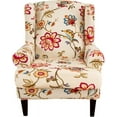 thumbnail image 1 of CHUNTIAN Wingback Chair Covers Slipcovers 2 Piece Stretch Wing Chair Covers Spandex Slipcovers Wingback Sofa Covers Armchair Covers Non-Slip Furniture Protector for Living Room Wingback Chairs, A13, 1 of 5