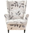 thumbnail image 1 of CHUNTIAN Wingback Chair Covers Slipcovers 2 Piece Stretch Wing Chair Covers Spandex Slipcovers Wingback Sofa Covers Armchair Covers Non-Slip Furniture Protector for Living Room Wingback Chairs, A13, 1 of 5