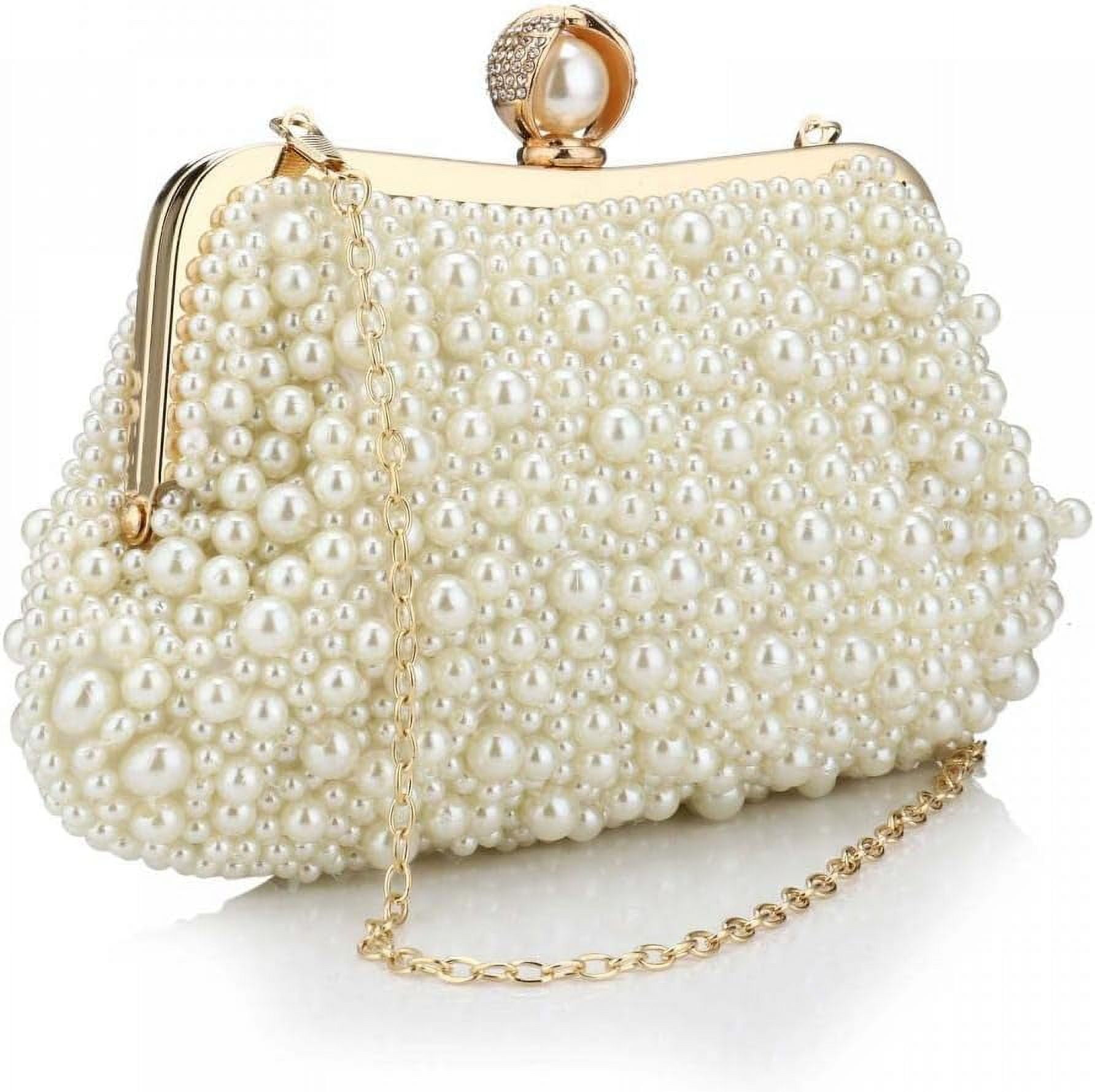 Pearl Clutch Beaded Purse Bag Women\'s Party Wedding Small Accessory Pearl Clutch Evening Bags for Women Wedding Bridal Beaded  main image 4