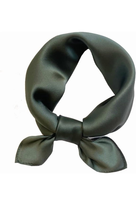 PTSPLLMY Women's Men's Small Square 100% Real Mulberry Silk satin Scarfs Hair head face scarf 21" x 21" Solid Color Pure color