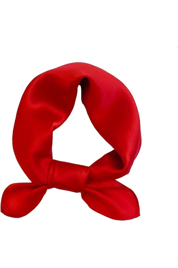 PTSPLLMY Women's Men's Small Square 100% Real Mulberry Silk satin Scarfs Hair head face scarf 21" x 21" Solid Color Pure color