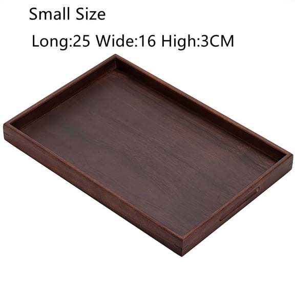 CHUNTIAN Wooden Pallet Solid Wood Black Walnut Rectangular Tray Rectangular Household Storage Supplies Fruit Tableware Hotel Service Tray