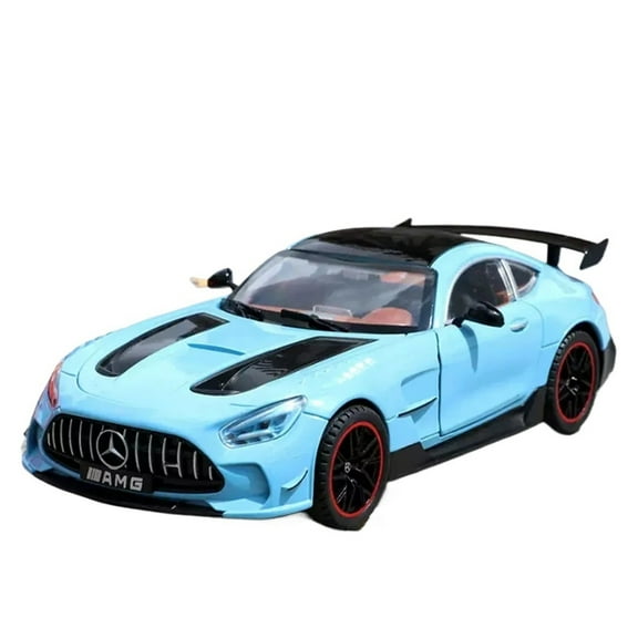 CHUNYAN 1:18 Benz AMG GT-R Car Miniature Model Toy Diecast Alloy Supercars Doors Opened Sound Light Pull Back Vehicle Boy Birthday Gifts