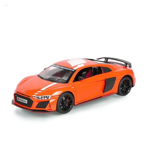 CHUNYAN 1:24 AUDI R8 V10 Plus Alloy Performance Sports Car Model Diecast Metal Toy Racing Car Model Sound and Light Simulation Kids Gift