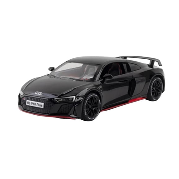 CHUNYAN 1:24 AUDI R8 V10 Plus Alloy Performance Sports Car Model Diecast Metal Toy Racing Car Model Sound and Light Simulation Kids Gift