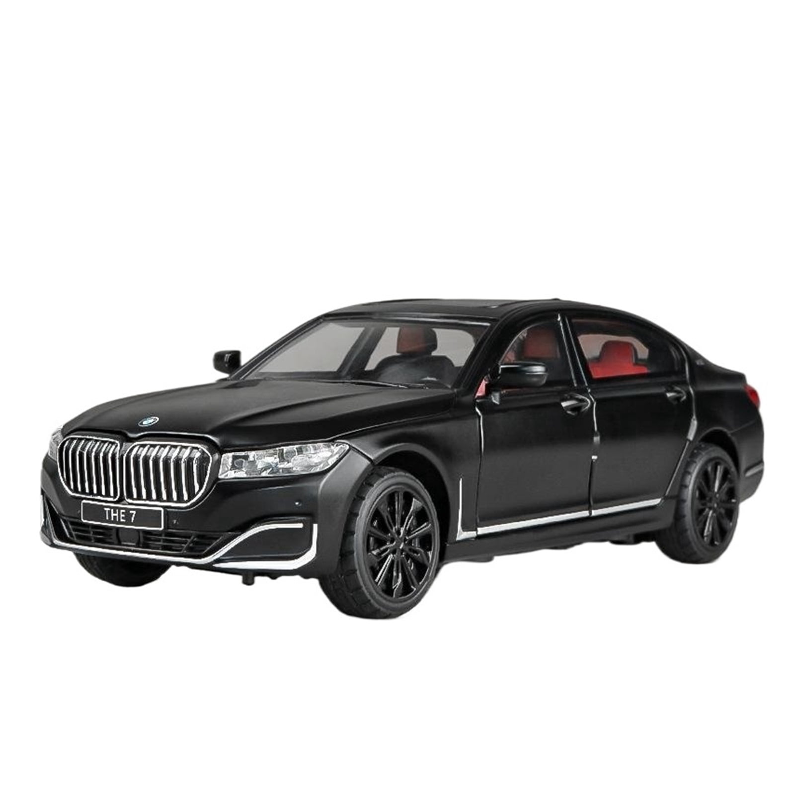 CHUNYAN 1/24 BMW THE 7 760Li Miniature Diecast Toy Car Vehicle Model 1:24 Pull Back Sound & Light Doors Openable Collection Gift Kid