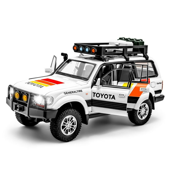 CHUNYAN 1/24 Diecast Metal Toy Trucks with Lights and Sounds, Mini Vehicles Toys Trucks for Kids, Ages 3 and Up