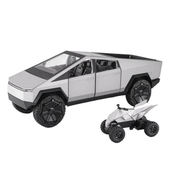 CHUNYAN 1:24 Tesla Cyber Truck Pickup Alloy Car Model Cast Metal Toy Off-Road Vehicle Children's Gift