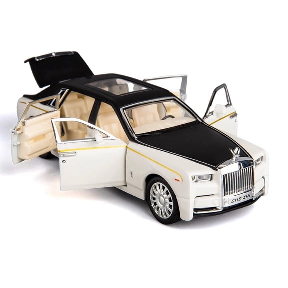 CHUNYAN 1/32 Rolls-Royce Phantom alloy car model, with sound and light, rear wheel rebound, holiday gift