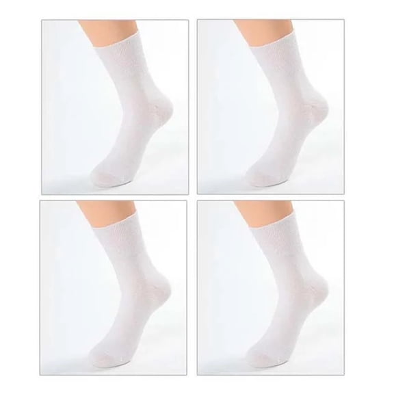 CHUNYAN 10 new products for men's loose cotton socks, solid color double needle men's socks breathable and sweat-absorbing