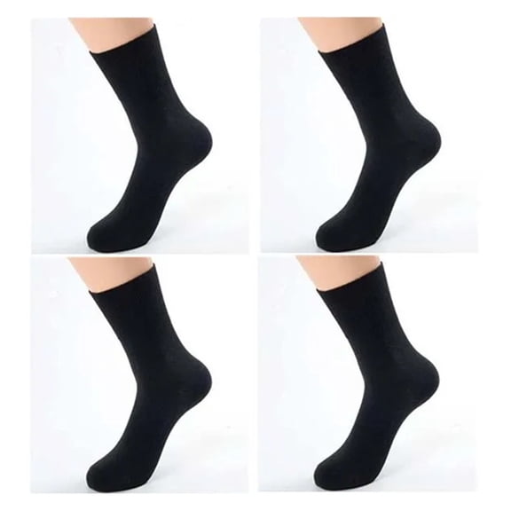 CHUNYAN 10 new products for men's loose cotton socks, solid color double needle men's socks breathable and sweat-absorbing