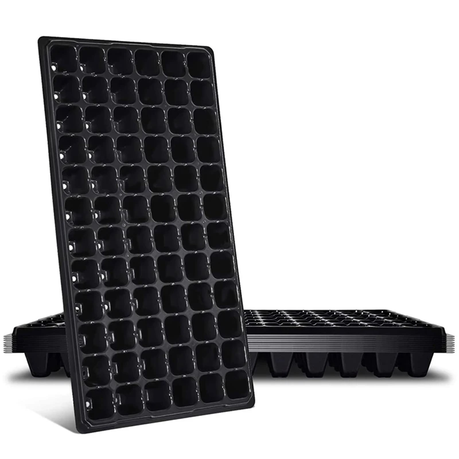 CHUNYAN 10 pieces Seed Starter Tray, 72 Cell Seedling Trays With Drain Holes, Reusable Seed Starter Kit, Mini Propagator Plant