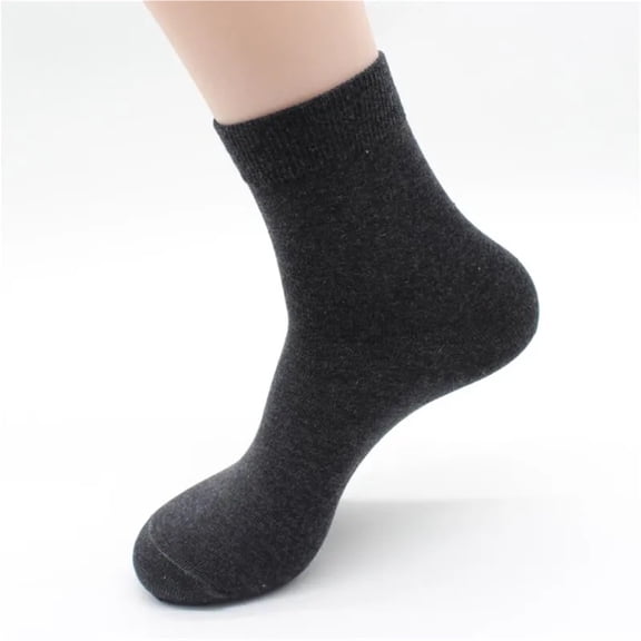 CHUNYAN 5Pairs Solid Color Men's Mid Length Socks Fashion Comfortable Autumn Classic Black Business Sock High-quality Men's Socks