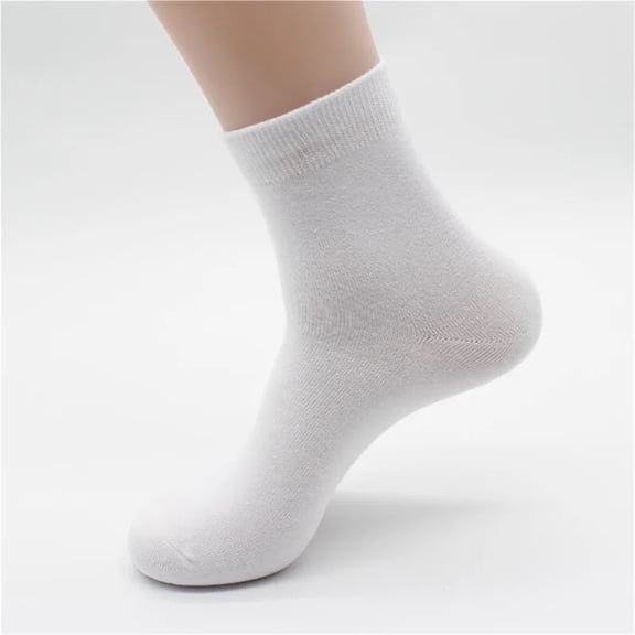 CHUNYAN 5Pairs Solid Color Men's Mid Length Socks Fashion Comfortable Autumn Classic Black Business Sock High-quality Men's Socks