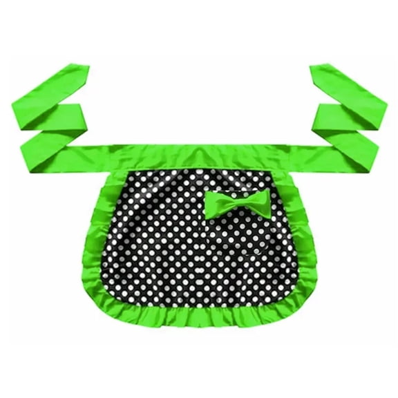 CHUNYAN Apron Housekeeping Half-length Tools Polka Princess Dots Women Bowknot For Cooking Restaurant Cleaning Work Aprons Cute Lace-up