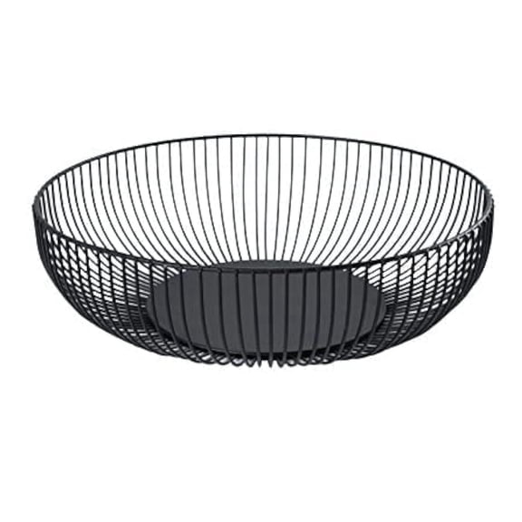 CHUNYAN Black metal wire fruit basket, living room, vegetables, bread, candy, household goods
