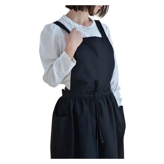 CHUNYAN Fashion waterproof cotton hemp apron, girls florist Painter Art Student School Manicurist Adjustable apron