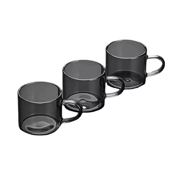 CHUNYAN High borosilicate grey glass tea cup, Kung Fu Camellia Tea Water Cup Tea Set 90ml