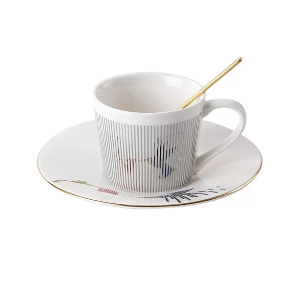 CHUNYAN Illusion Cups, Anamorphic Coffee Cup Set, Moving Reflection Mug - 250ml Mirror Reflection Set