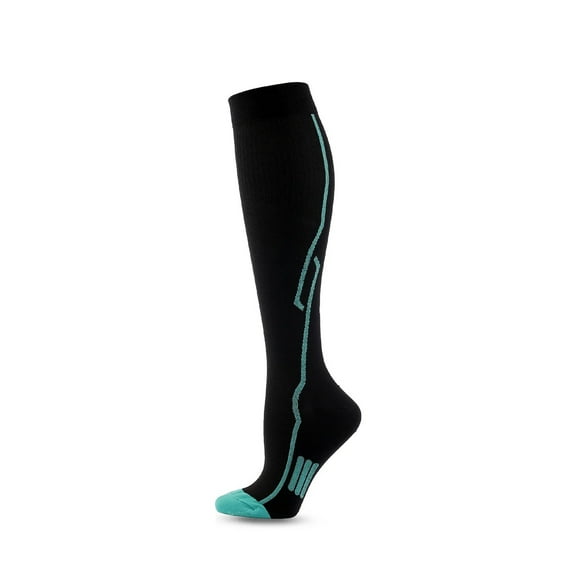 CHUNYAN Knee High Long Compression Socks Men Women, 20 - 30 MmHg for Running Recovery Travel
