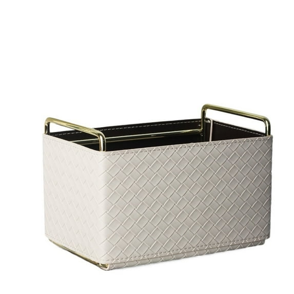 CHUNYAN Leather Storage Basket, Storage Box for Living Room, Desktop, Jewelry, Home Decoration, Luxury