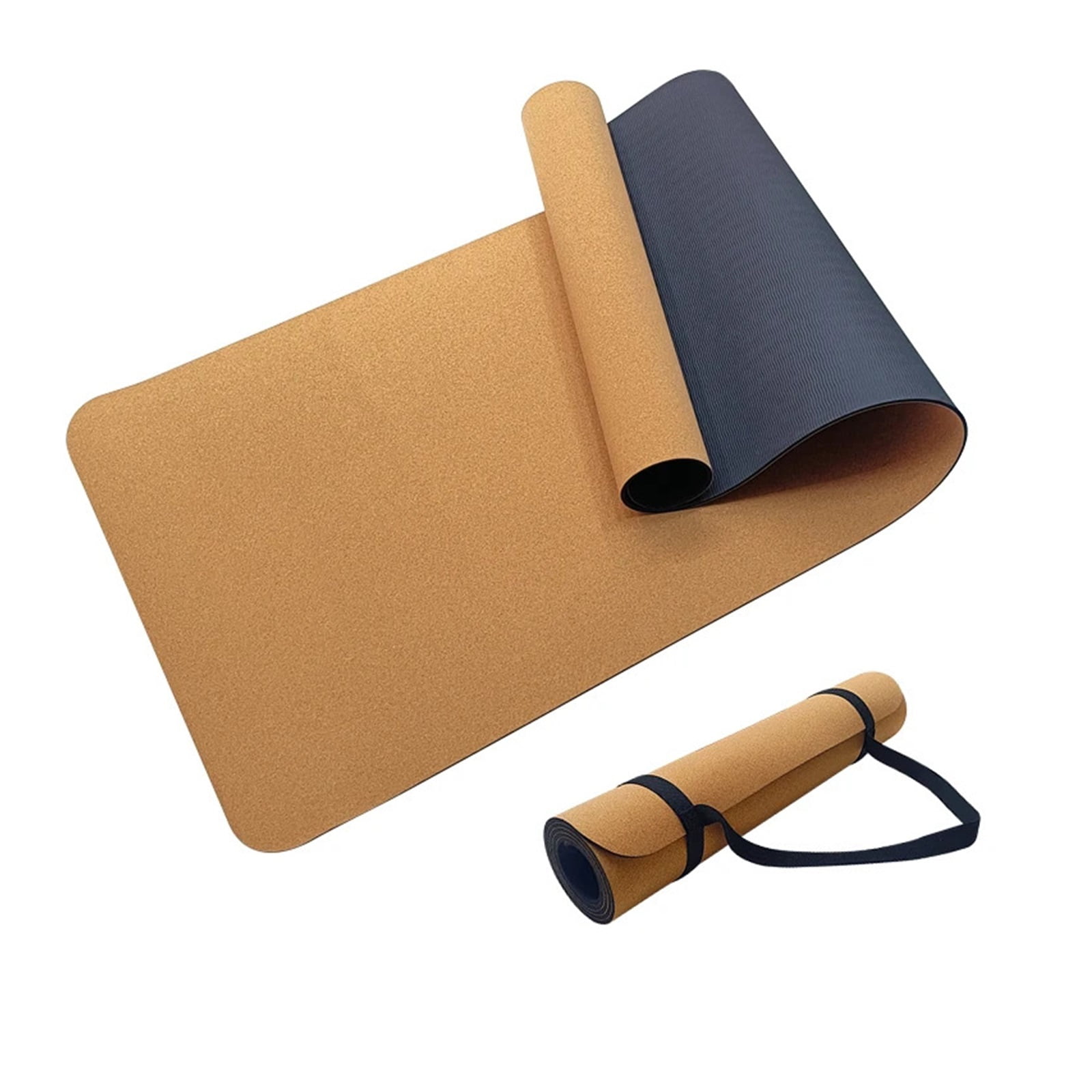 CHUNYAN Natural Cork Yoga Mat Fodable Fitnes for Men Women Kid Lightweight Portable Pads Strap Included No Slipping Hot Absorb Sweat