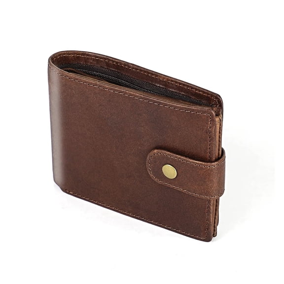 CHUNYAN New Men Wallets Genuine Cow Leather Short Card Holder Name Engraving Male Purse High Quality Coin Pocket Men's Wallet