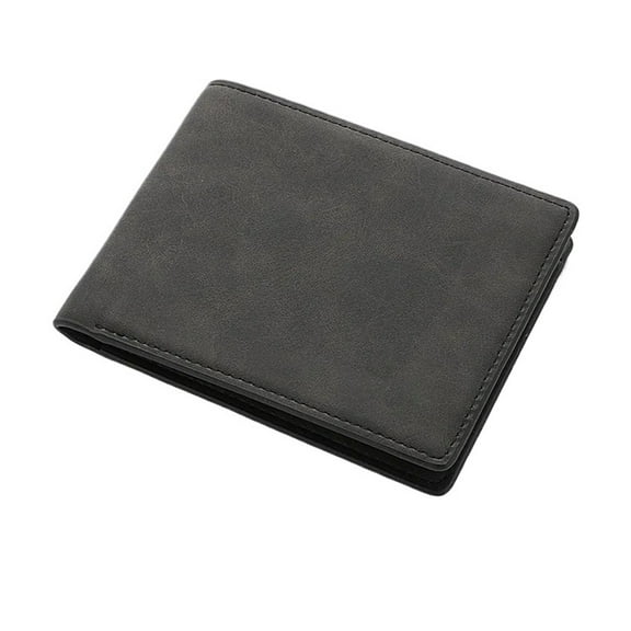CHUNYAN New Short Men's Multi Card Slot Wallet Fashion Folding Large Capacity Coin Wallet PU Leather Short Wallet