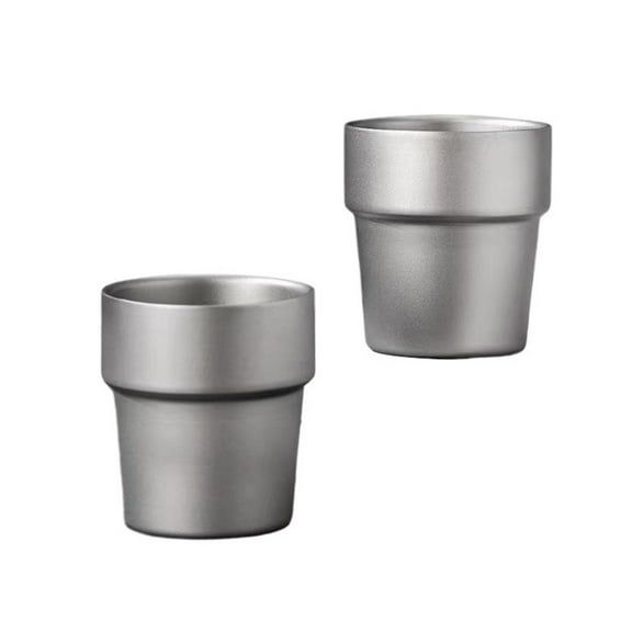 CHUNYAN Pure titanium double-layer coffee cup, water cup, sandblasting process, heat insulation, home use, outdoor