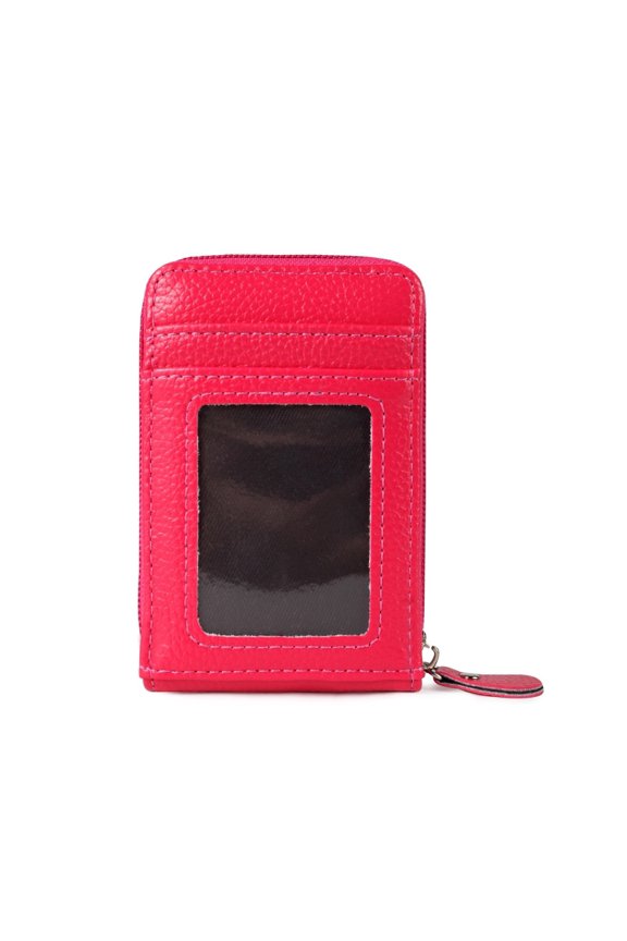 Secure and Stylish Women's RFID Blocking Zipper Wallet with Compact, Elegant PU Clutch Card Holder, 12 Card Slots for Classic De