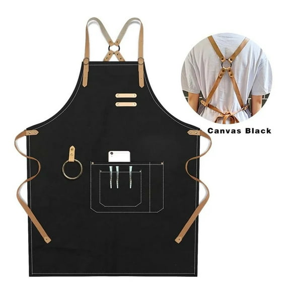 CHUNYAN Stylish pocket waterproof apron, restaurant bakery beauty overalls, available for men and women