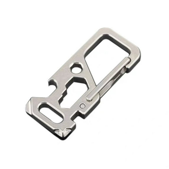 CHUNYAN Titanium Carabiner Clip,Carabiner for Keys,Multifunctional EDC Heavy Duty, Keychain with Keyring,Backpack Accessory,Cool Gadget for Daily Use