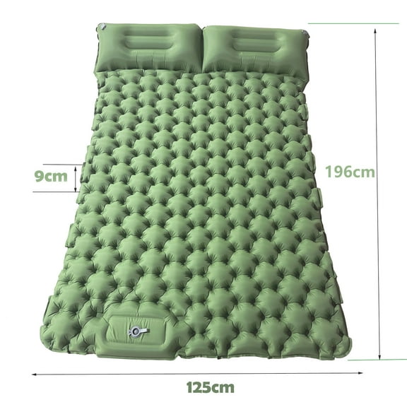 CHUNYAN Ultra-light self-inflatable double mattress Thickened sleeping mattress Spliced inflatable bed Beach Picnic Travel Camping tent air mattress