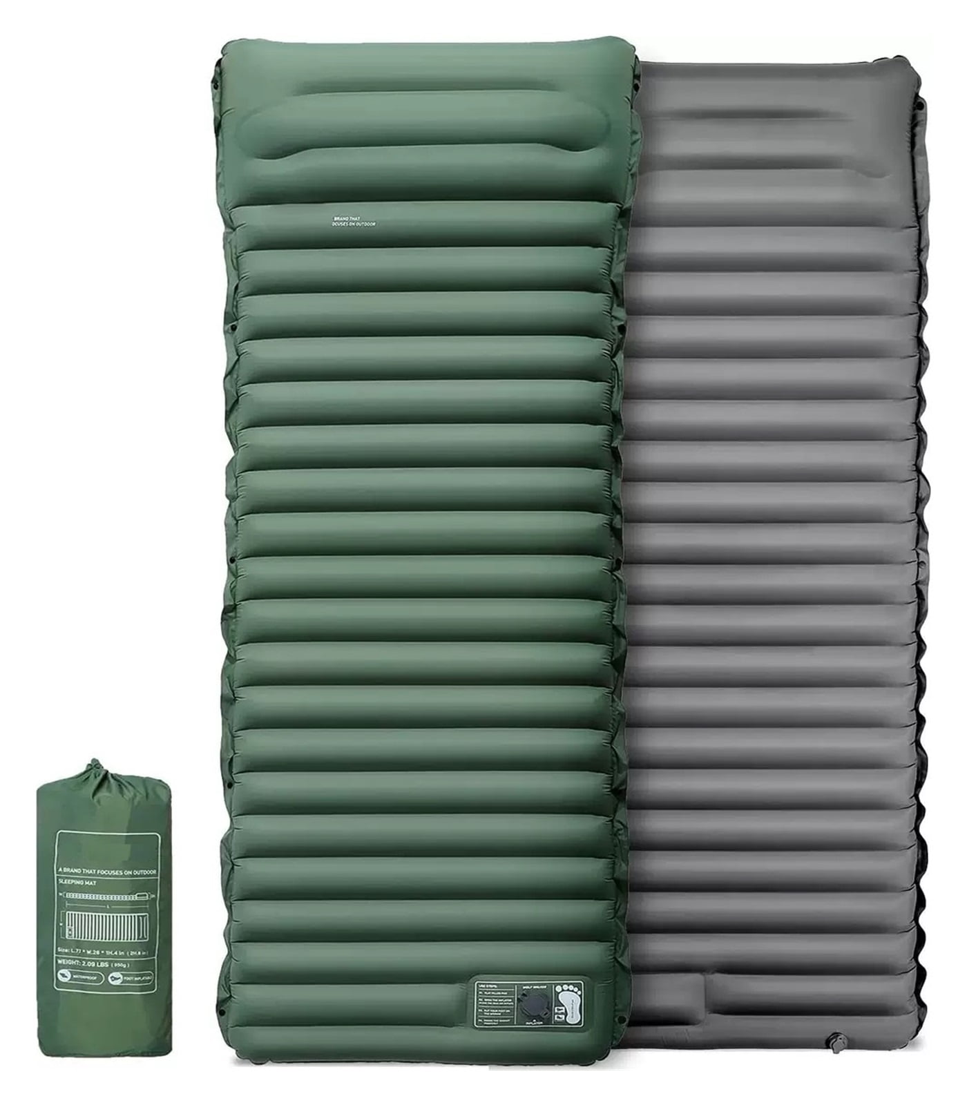 CHUNYAN Ultralight Self-inflating Air Mattress Thicken Sleeping Pad Splicing Inflatable Bed Beach Picnic Mat Camping Tent Air Cushion